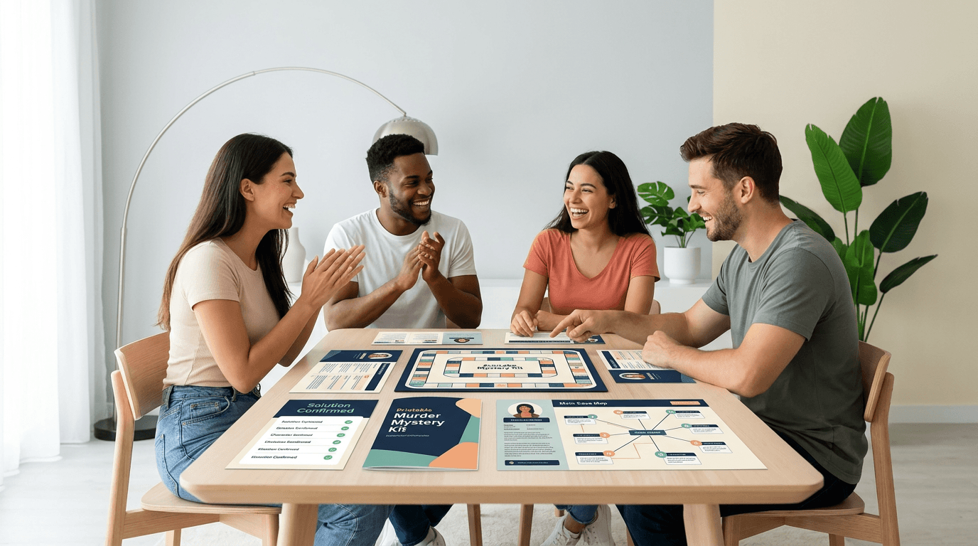 Printable murder mystery kits that guests actually finish